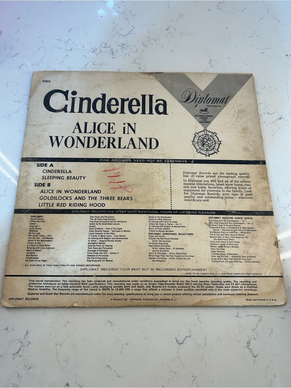 Cinderella Alice in Wonderland Vintage Vinyl - Picture 2 of 2